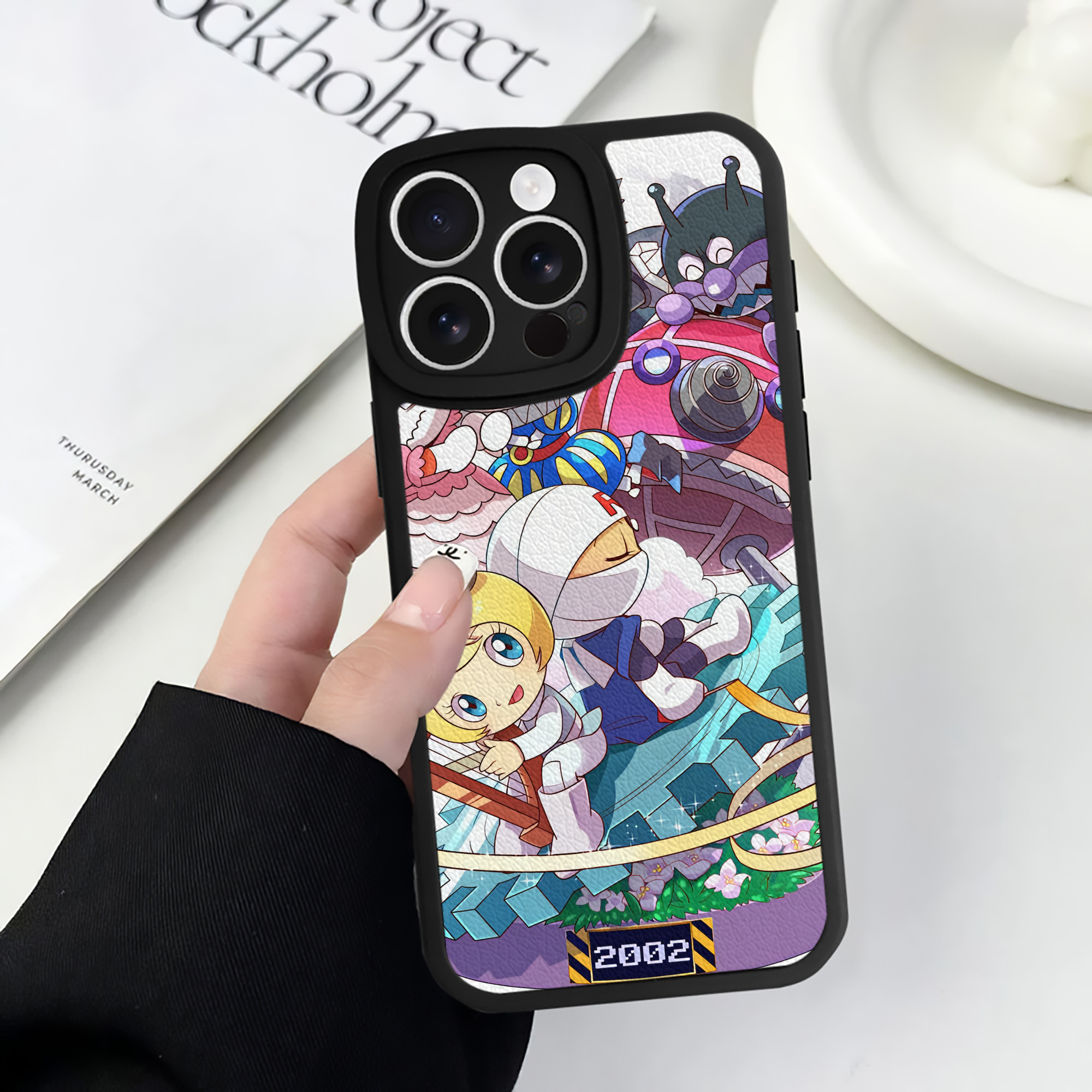 （画像用） アンパンマン Anpanman 【iPhone 16シリーズ対応】シリコンスマホケース（レザー調） 材質：シリコン